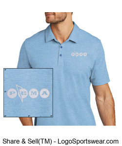 TravisMathew Adult Polo Oceanside Heather Design Zoom